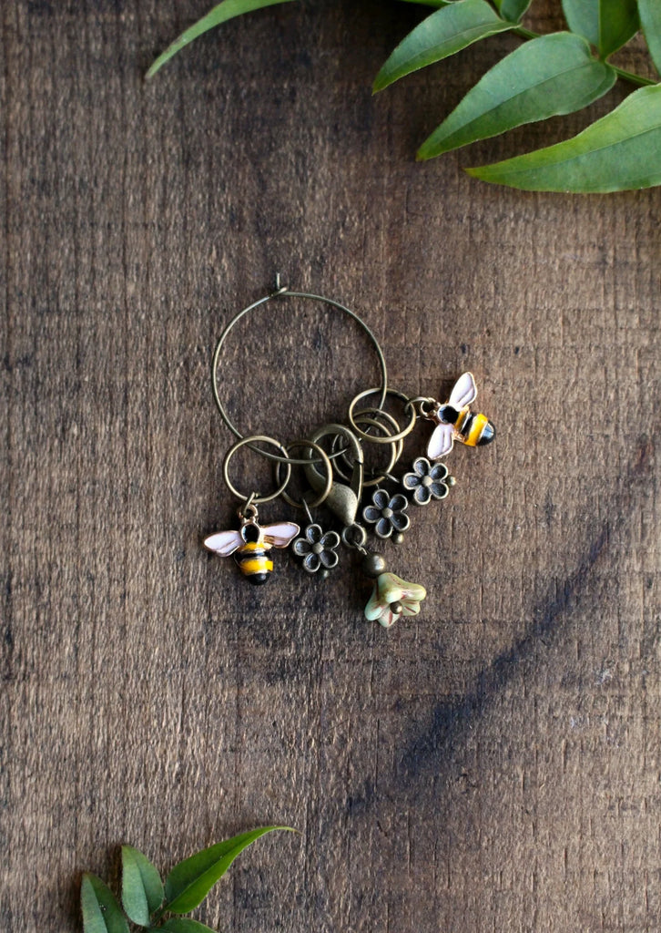 Bee and Bloom Stitch Markers from NNK