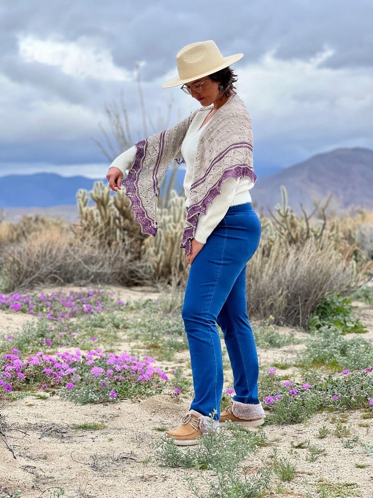 Anzula Cactus Flower Shawl Kit - The Sated SheepYarnAnzula