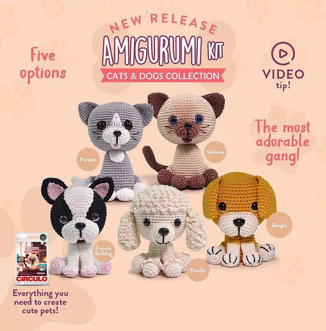 Circulo Amigurumi Dogs and Cats Kits - The Sated SheepKitsCirculo