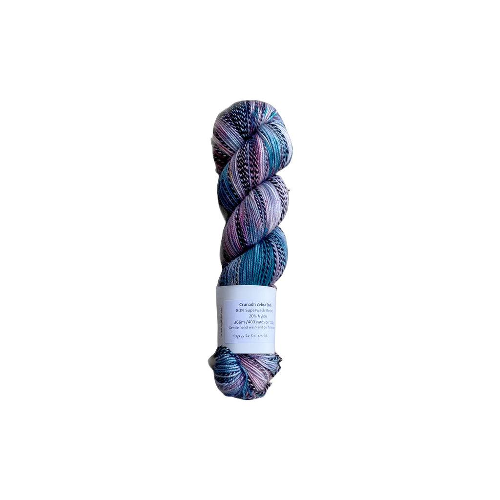 Crunadh Zebra Sock - The Sated SheepYarnCircus Tonic Yarns