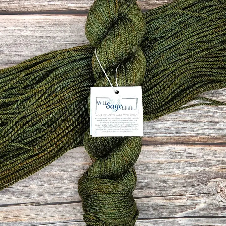 Wild Sage Wool Rosemary Fingering Shimmer