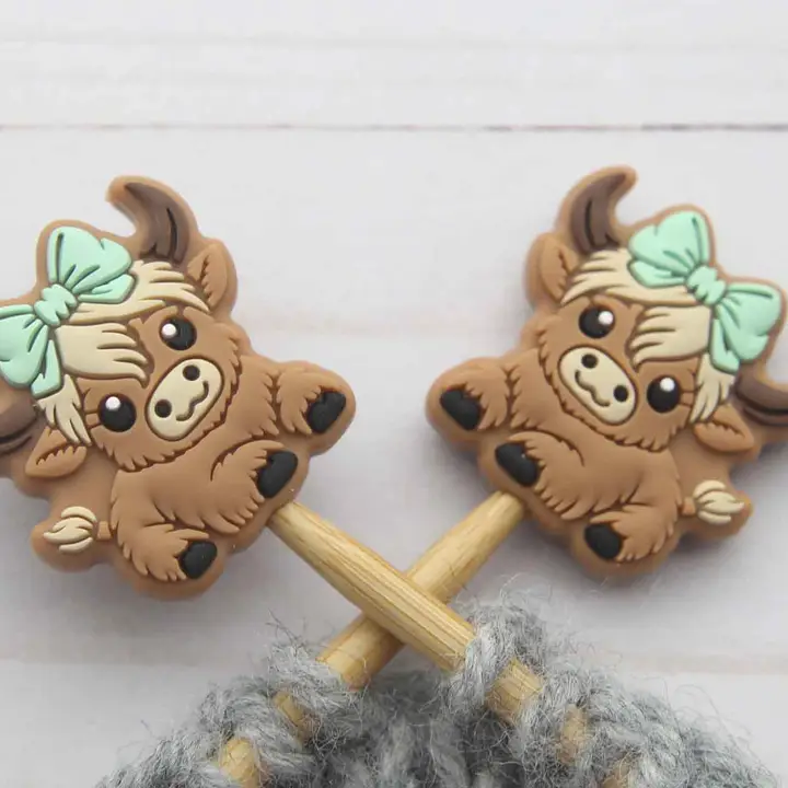 Fox and Pine Stitch Stoppers
