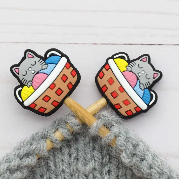 Fox and Pine Stitch Stoppers