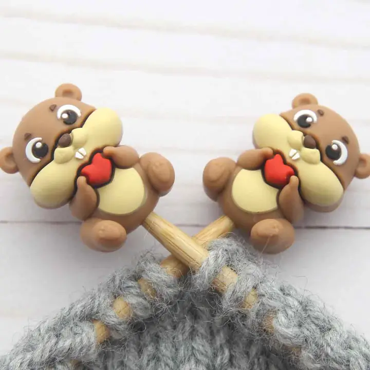 Fox and Pine Stitch Stoppers