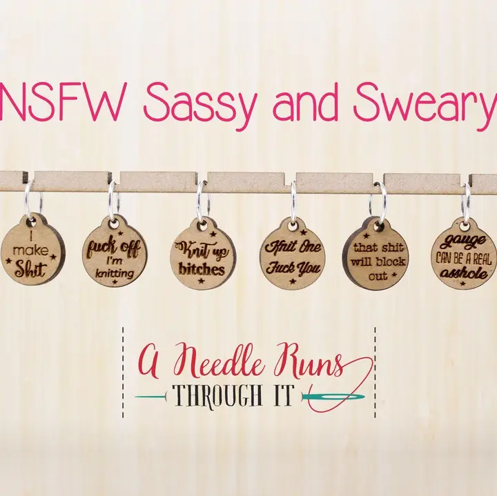 A Needle Runs Through It Stitch markers