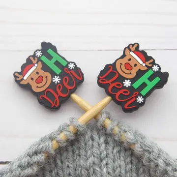 Fox and Pine Stitch Stoppers