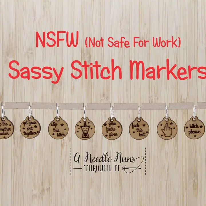 A Needle Runs Through It Stitch markers