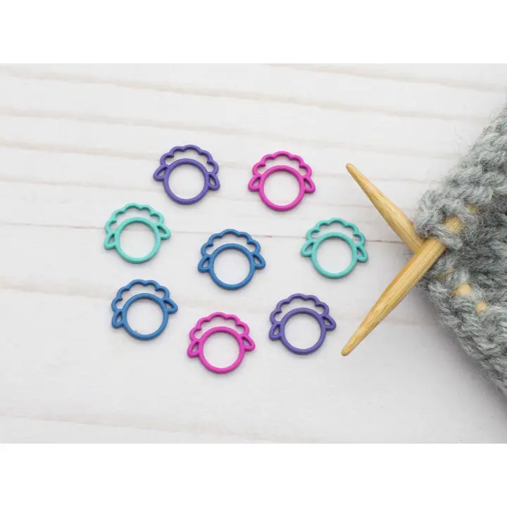 Fox and Pine Stitch Markers