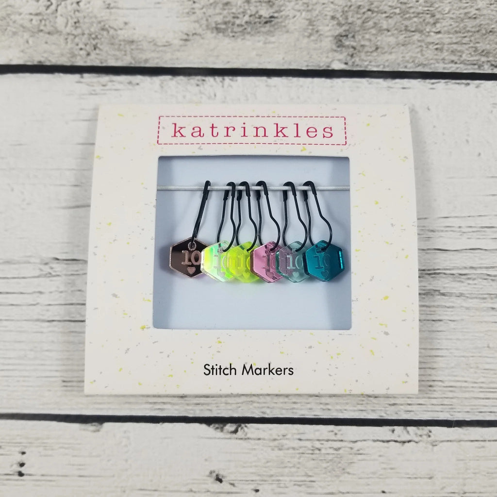 Katrinkles Acrylic Stitch Markers - The Sated SheepNotionsKatrinkles