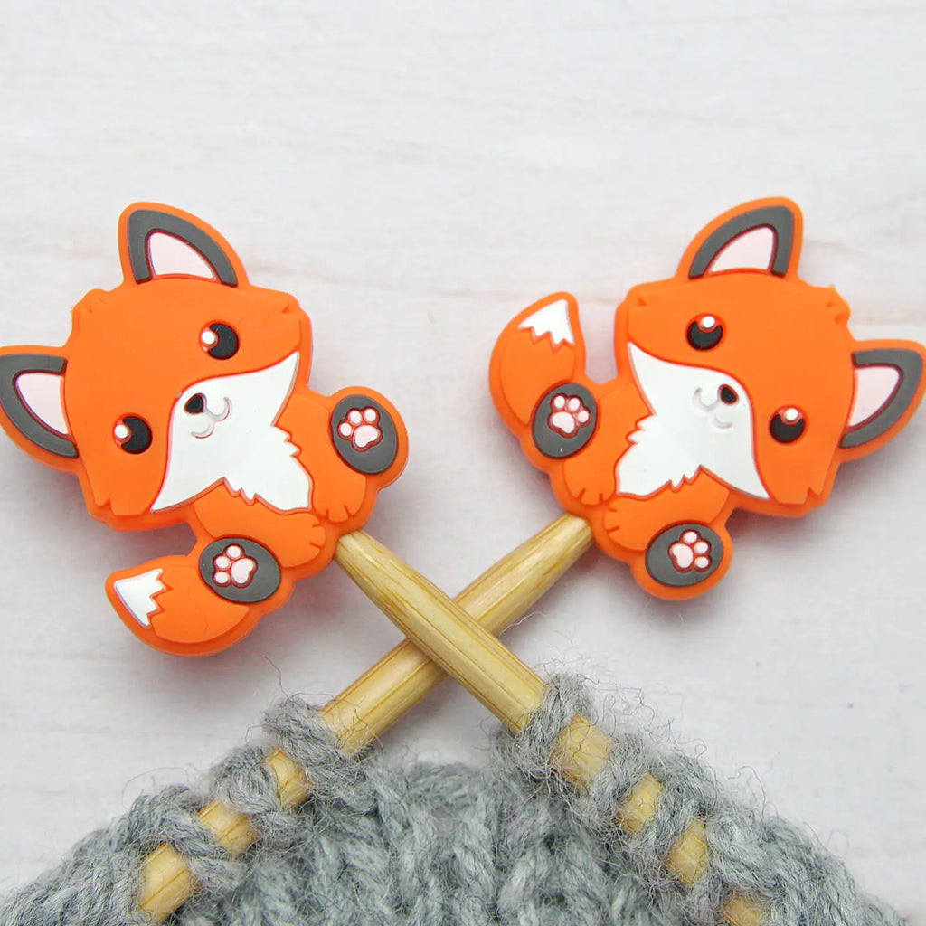 Fox and Pine Stitch Stoppers