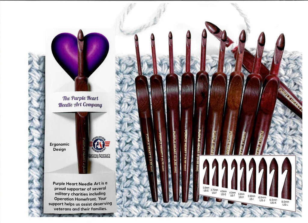 Purple Heart Crochet Hooks - The Sated SheepCrochet HookPurple Heart Needle Art Company