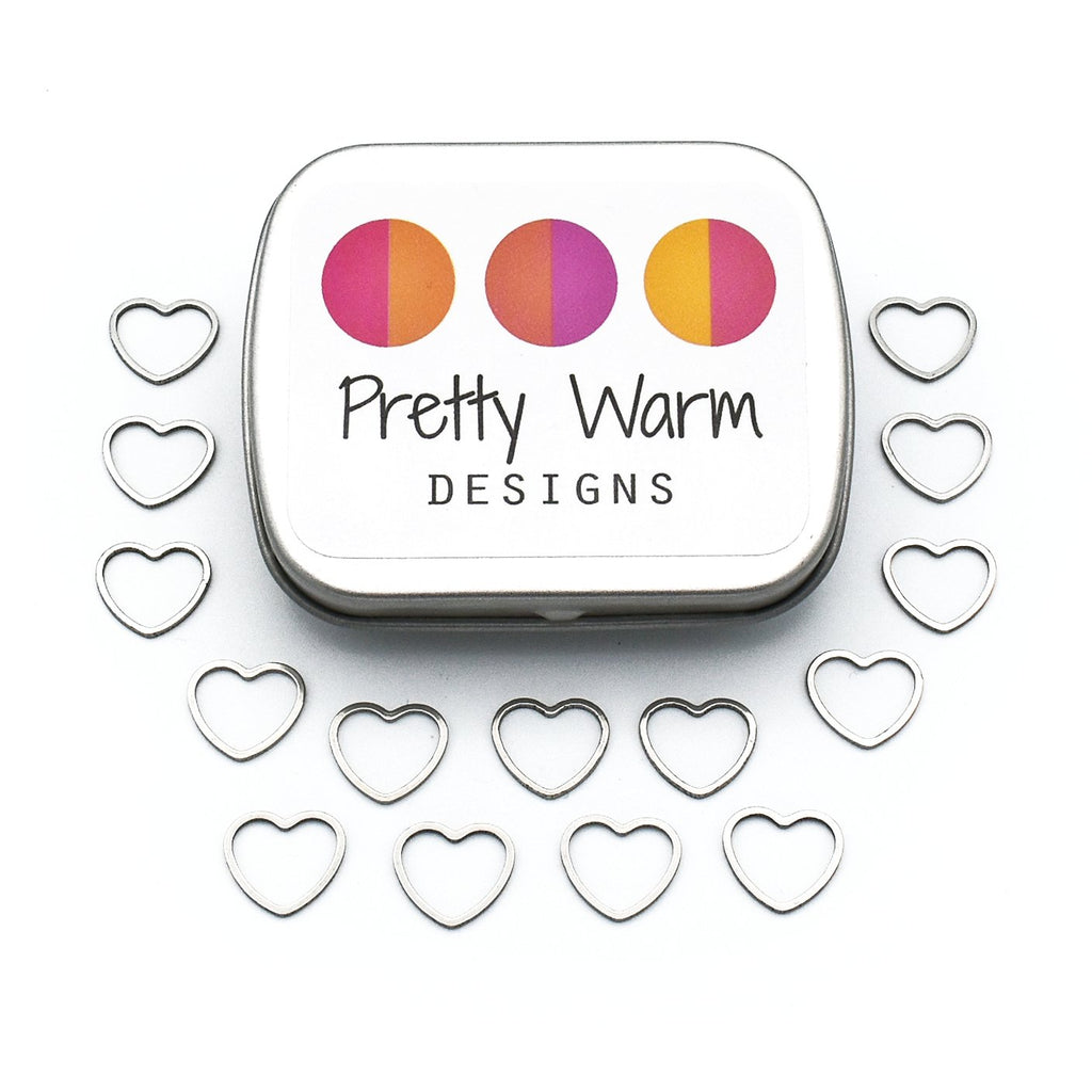 Small Heart Stitch Markers - The Sated SheepNotionsPretty Warm Designs