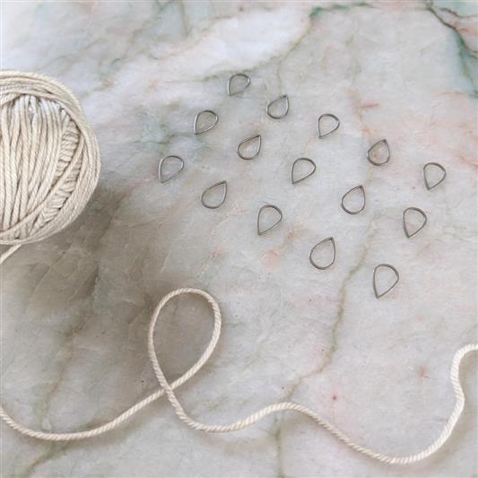 Steel Teardrop Stitch Markers - The Sated SheepNotionsThread and Maple