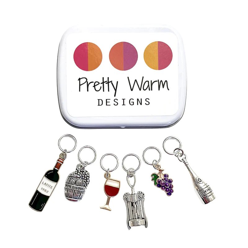 Wine Lover Stitch Markers - The Sated SheepNotionsPretty Warm Designs